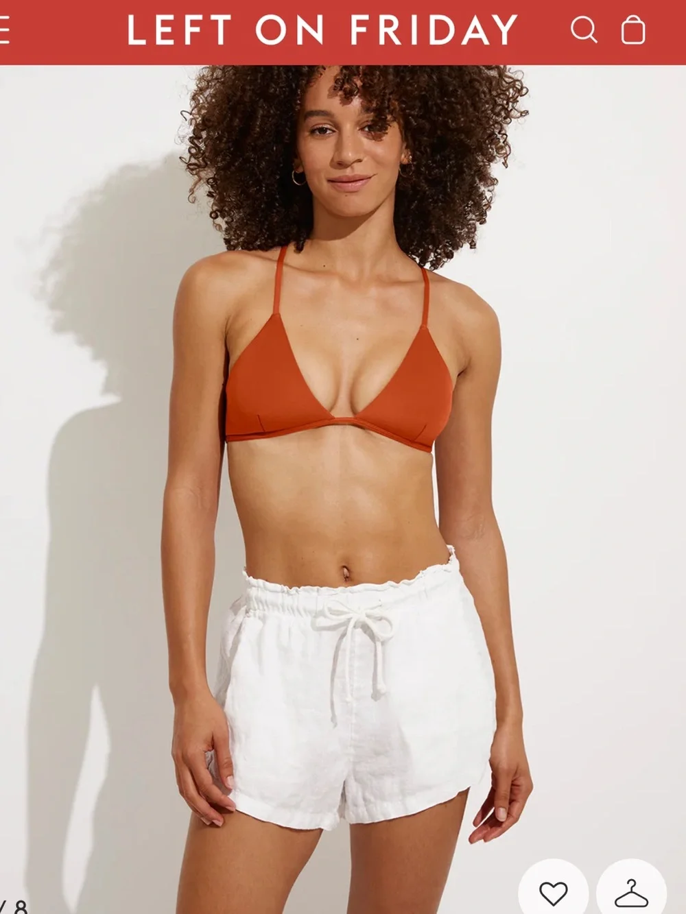 Left on Friday Linen drawstring shorts